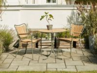 Bild von Mandalay Daisy Couchtisch Ø70 cm Inkl. 2 Gartenstühle Gartenmöbelset - Olivgrün/Teak