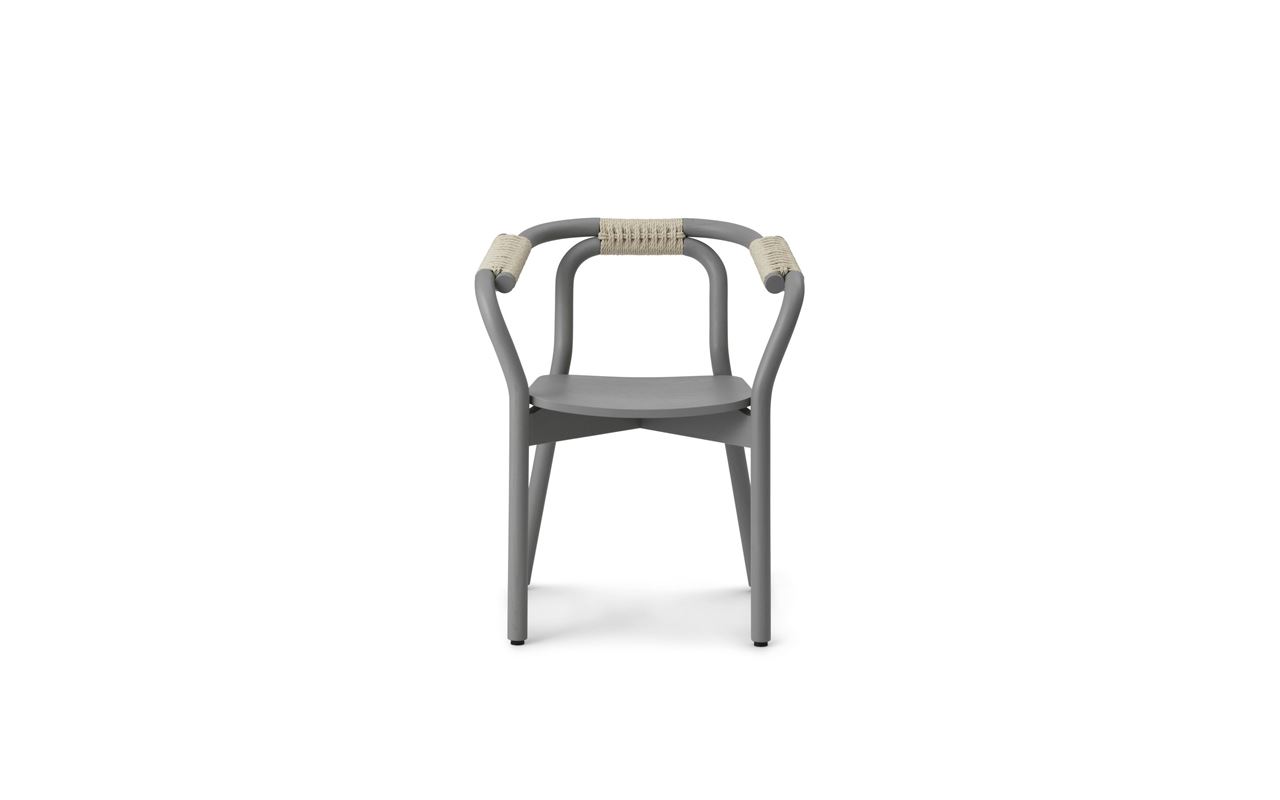 Bild von Normann Copenhagen Knot Stuhl H: 72 cm - Grau/Natur