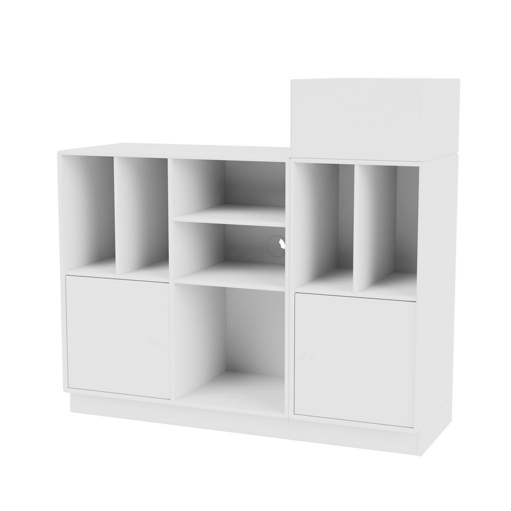 Bild von Montana QS Selection Spin III Rack für Vinyl mit Sockel 105 x 96,6 x 38 cm – 101 New White