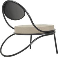 Bild von GUBI Copacabana Outdoor Loungesessel - Schwarz Seidenmatt/Standard Lorkey Limonta