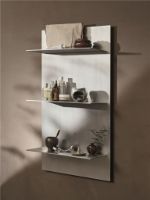 Bild von Ferm Living Lager Wandregal Triple H: 100 cm - Graues Aluminium