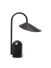 Bild von Tragbare Lampe Arum von Ferm Living, H: 30 cm – Schwarz 
