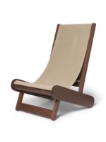 Bild von Ferm Living Hemi Loungesessel H: 104,5 cm - Dunkel gebeizt/Natur