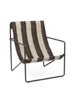 Bild von Ferm Living Desert Loungesessel 63x77,5 cm - Schwarz/Off-White/Schokolade