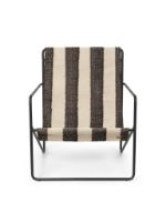 Bild von Ferm Living Desert Loungesessel 63x77,5 cm - Schwarz/Off-White/Schokolade