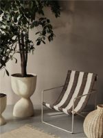 Bild von Ferm Living Desert Loungesessel 63x77,5 cm - Schwarz/Off-White/Schokolade