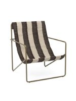 Bild von Ferm Living Desert Loungesessel 63x77,5 cm - Oliv/Off-White/Schokolade