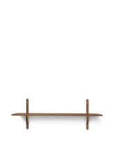 Bild von Ferm Living Sector Regal Single Wide 87x26,1 cm - Geräucherte Eiche/Messing