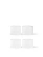 Bild von Ferm Living Ripple Low Gläser 4er Set H: 6,1 cm - Milchglas