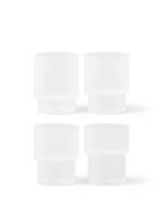 Bild von Ferm Living Ripple Glas 4er Set Ø: 7 cm - Milchglas