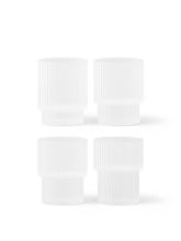 Bild von Ferm Living Ripple Glas 4er Set Ø: 7 cm - Milchglas