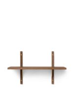 Bild von Ferm Living Sector Regal Single Narrow 22,1x54 cm - Geräucherte Eiche/Messing