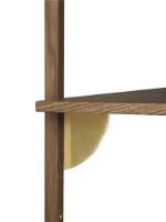 Bild von Ferm Living Sector Regal Single Narrow 22,1x54 cm - Geräucherte Eiche/Messing