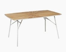 Bild von Mandalay Marguerit Havebord L: 144 cm - Hvid/Teak