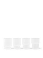 Bild von Ferm Living Ripple Kleine Gläser 4er Set H: 6 cm - Milchglas