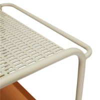 Bild von Hübsch Push Rolltisch H: 62 cm – Sand/Braun/Stahl