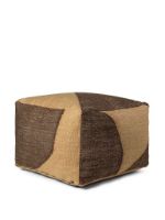 Bild von Ferm Living Forene Quadratischer Pouf H: 60 cm - Hellbraun/Schokolade