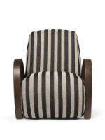 Bild von Ferm Living Buur Loungesessel Louisiana H: 87 cm - Dunkel gebeizte Eiche/Sand/Schwarz