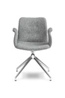Bild von Bent Hansen Primum Dynamic Sessel mit Drehgestell – Poliertes Aluminium/Fluffy JA2096-050