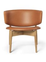 Bild von Ferm Living Herman Loungesessel H: 71 cm – Eiche/Envy Cognac Leder

