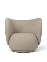 Bild von Ferm Living Rico Loungesessel H: 76,5 cm - Soft Bouclé/Natur