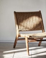 Bild von Nordal Club Lounge Chair mit Korbgeflecht – Natur
