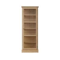 Bild von Lindebjerg Design Helle Eiche N1 Vitrine mit Rechtsanschlagtür 77 x 208,5 cm – Helle Eiche