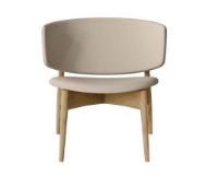 Bild von Ferm Living Herman Loungesessel H: 71 cm - Eiche/Grain Cashmere 
