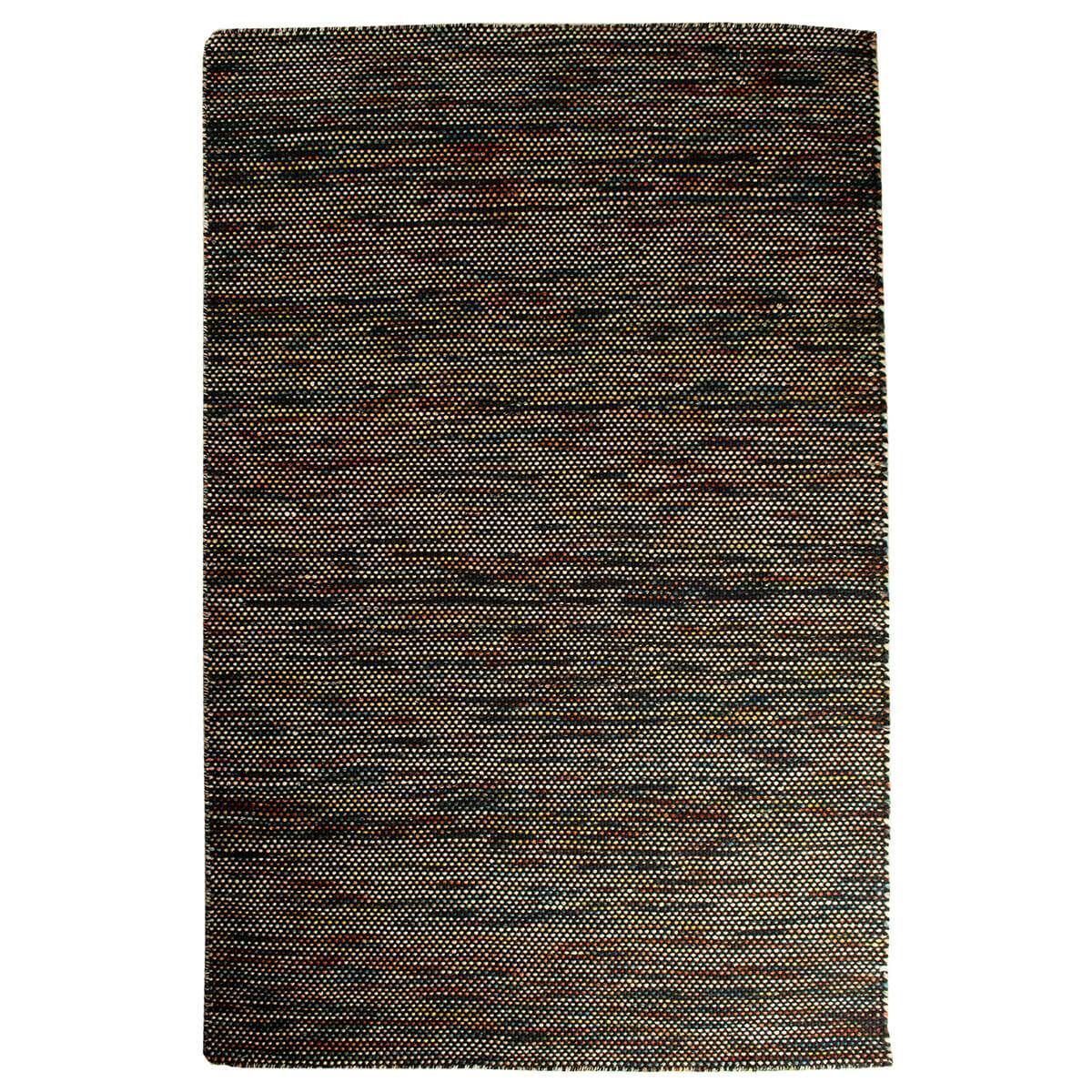 Bild von HC Carpets Bali handgewebter Kelim-Teppich 240 x 300 cm – Schwarz Multi