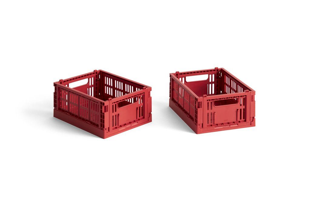 Bild von HAY Colour Crate Mini 8x13x17 cm Sæt á 2 stk - Red