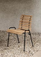 Bild von &Tradition FH Terrassenstuhl RD4 Outdoor-Beistellstuhl - Teak & Schwarz