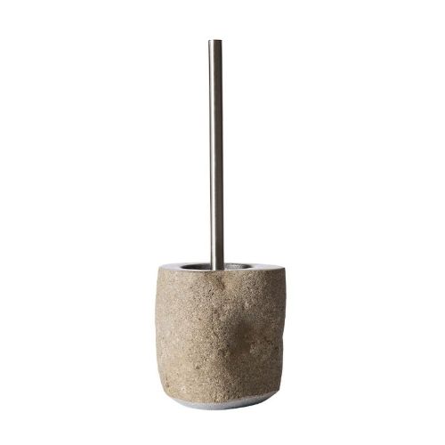Muubs Toilettenbürste Valley H: 15 cm – Grau/Naturflussstein