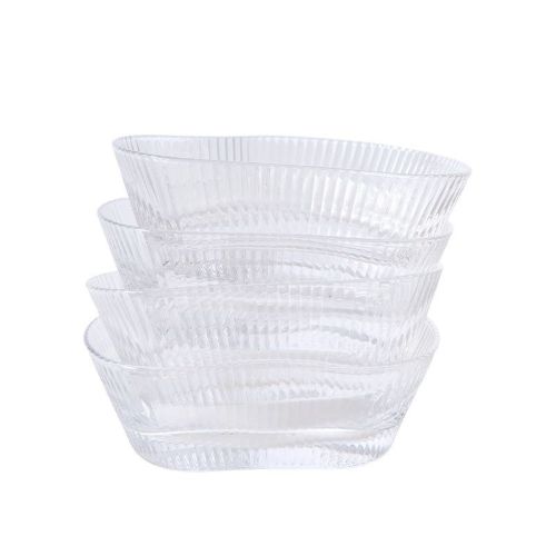 Muubs Snackschale Ripe 4er-Set - Klares Glas