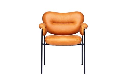 Fogia Bollo Esszimmerstuhl H: 79 cm – Vintage Cognac