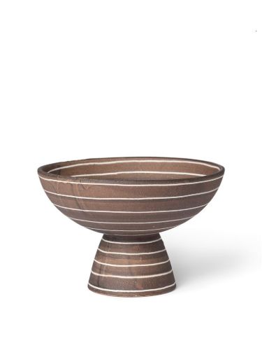 Ferm Living Brura Bowl  H: 14 cm - Coffee/White