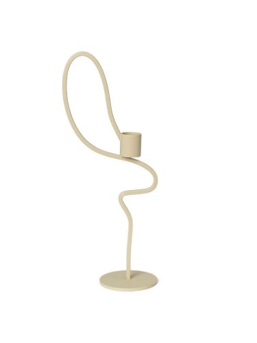 Ferm Living Valse Candle Holder H: 28 cm - High - Cashmere