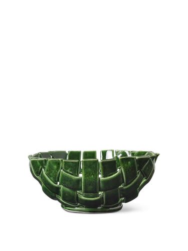 Ferm Living Plait Bowl Ø: 24 cm - Emerald Green
