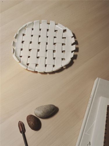 Ferm Living Plait Platte - Cremeweiß