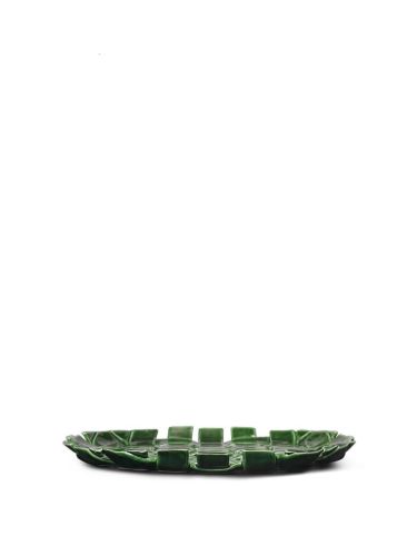 Ferm Living Plait Platter Ø: 30 cm - Emerald Green