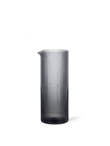 Ferm Living Ripple Milk Jug H: 16 cm - Smoked Grey