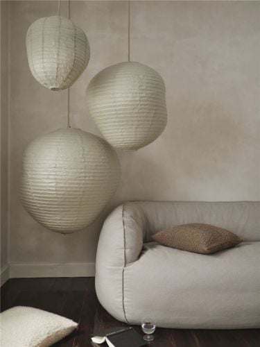 Ferm Living Kurbis Lampenschirm Ø: 75,5 cm - Dunkles Salbeigrün