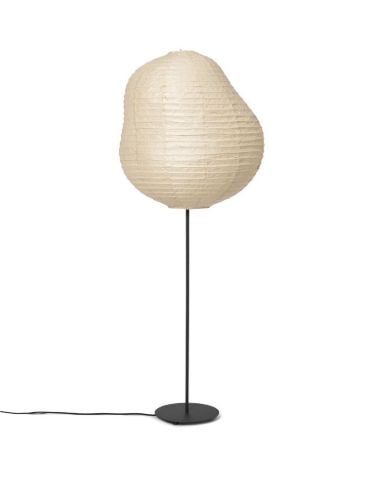 Ferm Living Kurbis Floor Lamp H: 137,6 cm - Tall - Natural/Black