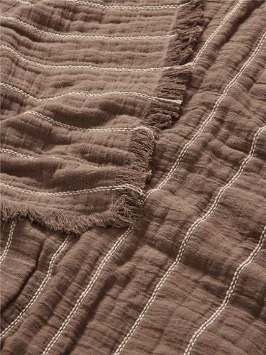Ferm Living Aires Tagesdecke 250x240 cm - Doppelbett - Stein