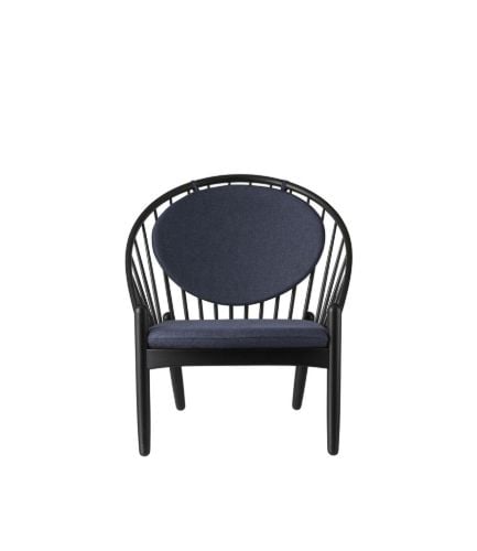 FDB Møbler J166 Poul M. Volther Jørna Lænestol - Sortmalet Eg, Dark Blue