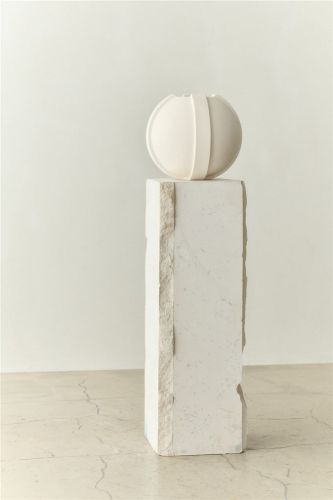 Louise Roe Vinci Vase #01 cm - Rohweiß