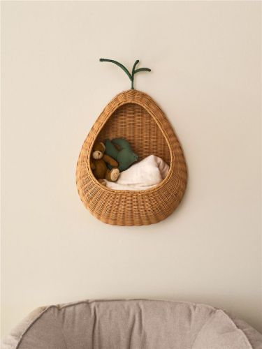 Ferm Living Pear Geflochtene Wandtasche H: 68 cm - Natur