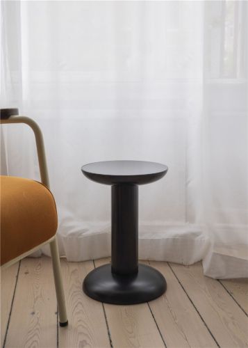 Holztisch H: 40 cm - Schwarz 