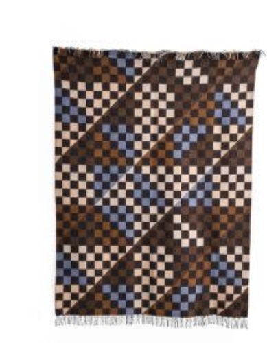 raawii Patch Blanket 150x200 cm - Saffron/Blue/White  