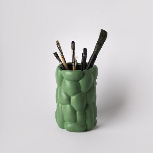raw Cloud Große Vase H: 22 cm – Schlehengrün