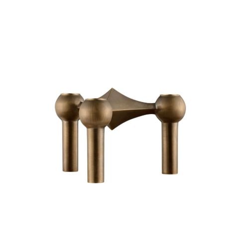 STOFF Nagel Candle Holder H: 6,5 cm - Bronzed Brass 